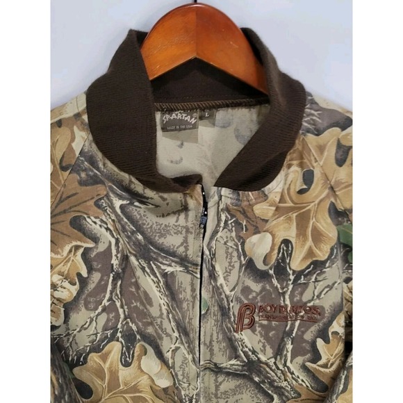 Spartan Outdoors Vintage 90s Camouflage Bomber Jacket Large Full Zip VTG Camo - Picture 2 of 11